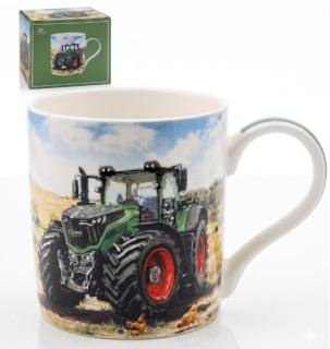 Hrnek traktor - zelený - červená kola 250ml