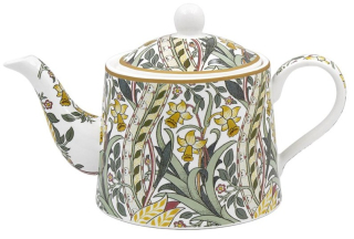 Porcelánová konvice na čaj s motivem narcisů