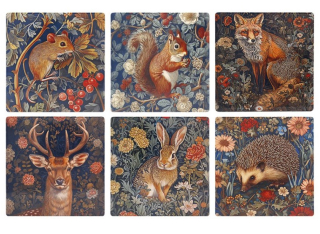 Korkové prostírání William Morris - Wild Animals 6ks