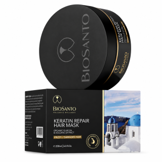 Keratinová regenerační vlasová maska 200ml Biosanto