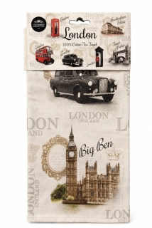 Bavlněná kuchyňská utěrka London – Big Ben 1ks