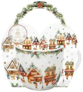 Porcelánový hrnek v dárkovém balení Christmas Village