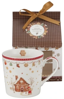 Porcelánový hrnek v dárkové krabičce Gingerbread House 360 ml