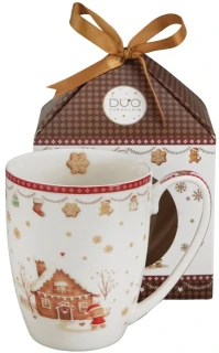 Porcelánový hrnek v dárkové krabičce Gingerbread House