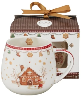 Porcelánový hrnek v dárkové krabičce Gingerbread House 430 ml