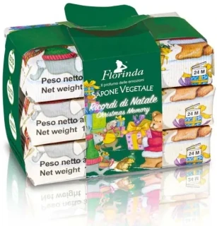 FLORINDA Vánoční set vonných mýdel 3×50 g Christmas Memories