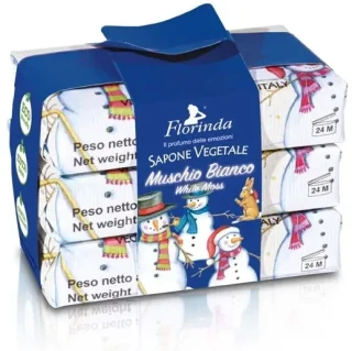 FLORINDA Vánoční set vonných mýdel 3×50 g White Moss