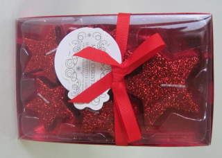 XM2058 Svíčky hvězdy 5 ks červené 