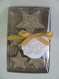 XM2058 Svíčky hvězdy 5 ks zlaté