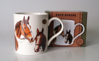 Porcelánový hrnek kůň