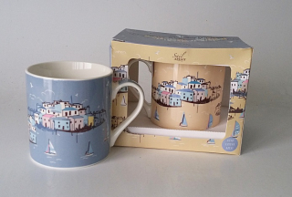 Porcelánový hrnek moře- modrý