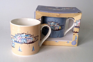 Porcelánový hrnek moře- žlutý